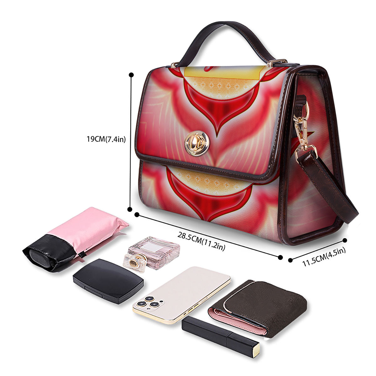 Mandala Muladhara Chakra Print Women's Satchel Bag - Image 4