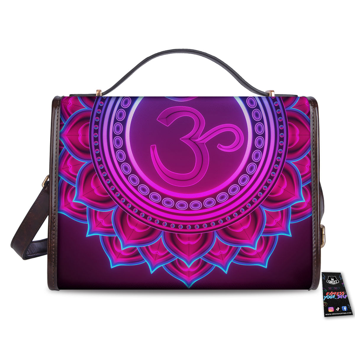 Symbol Sahasrara Chakra Print Women's Satchel Bag - Image 2