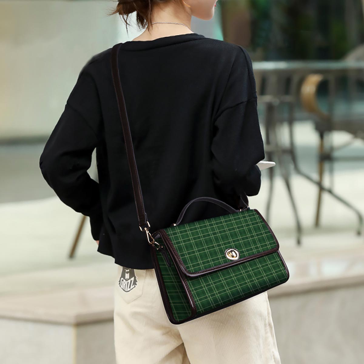 Tartan Saint Patrick's Day Print Pattern Women's Satchel Bag - Image 3