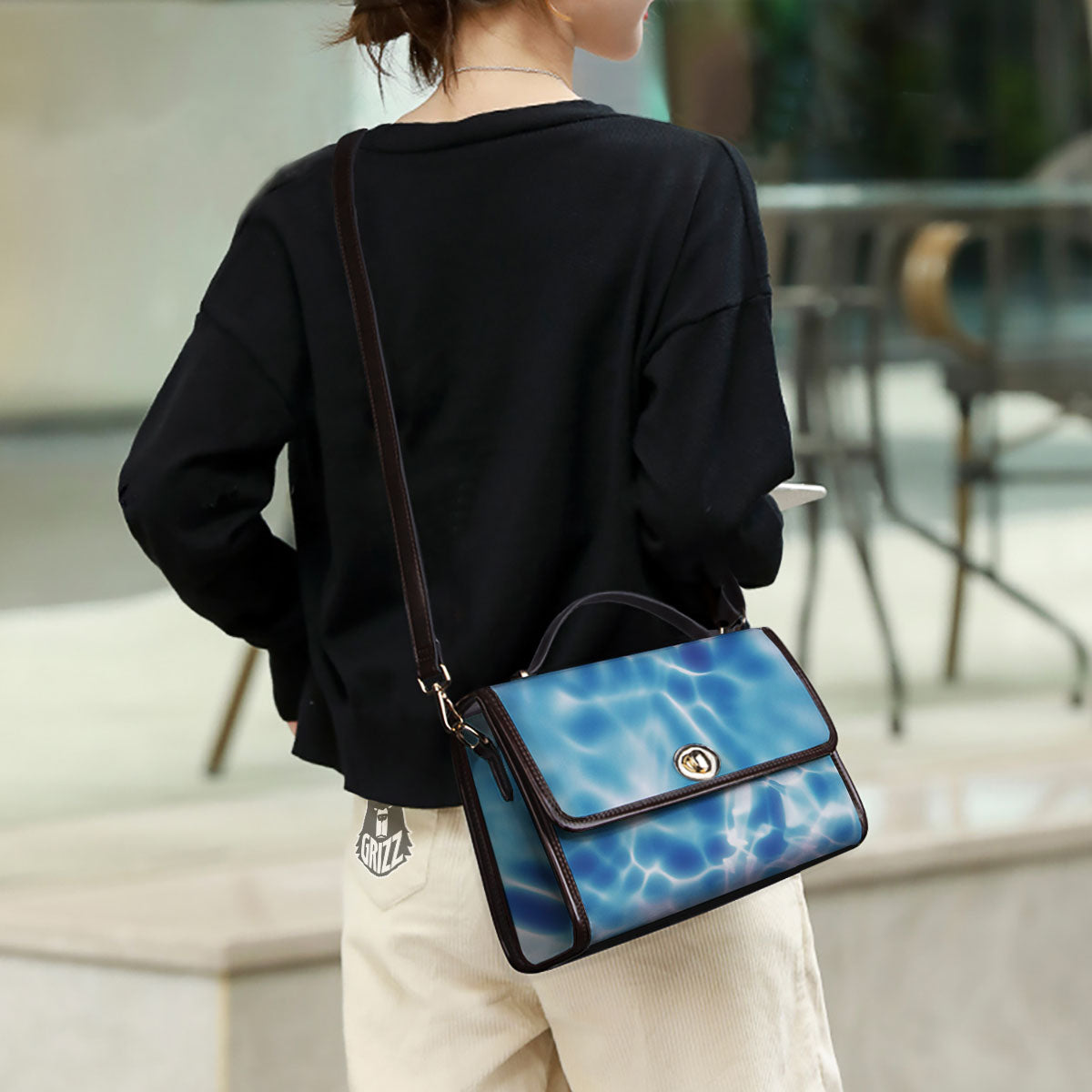 Surface Sea Water Print Women's Satchel Bag - Image 3