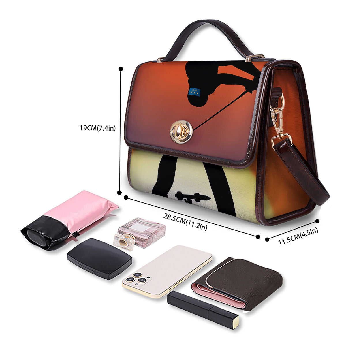 Swing Pro Golf Print Women's Satchel Bag - Image 4
