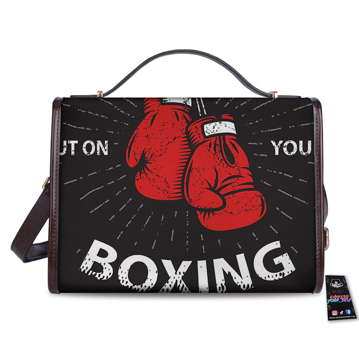Put On Your Boxing Gloves Print Women's Satchel Bag - Image 2