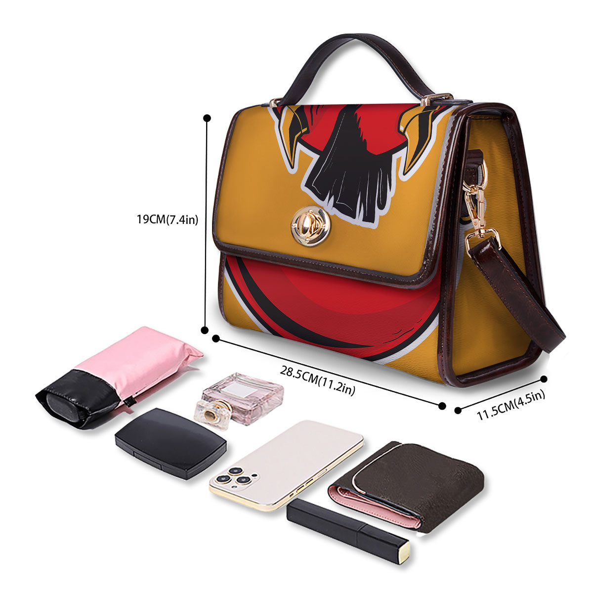 Punk Devil Mohawk Print Women's Satchel Bag - Image 4