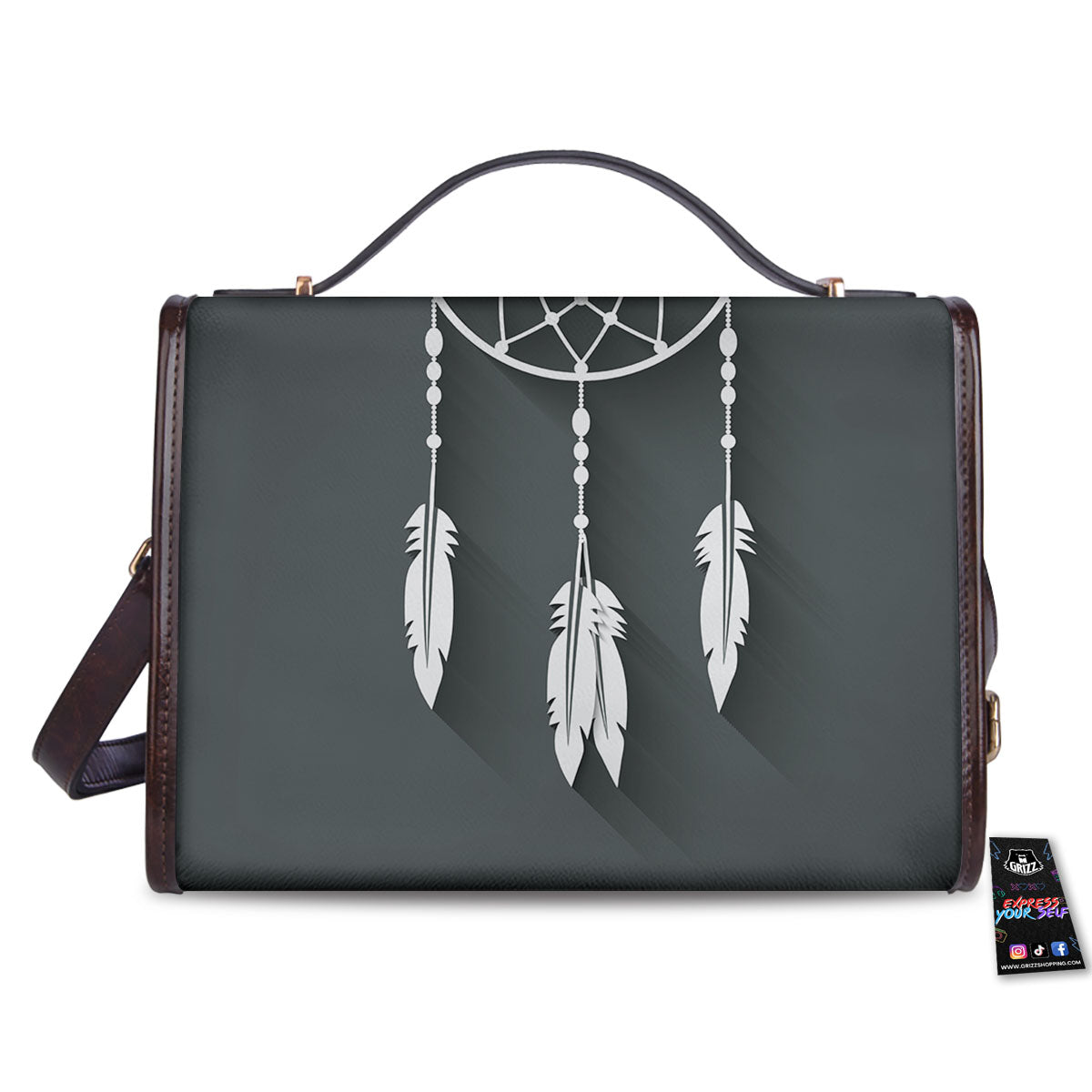 Dream Catcher Native Tribal Print Women's Satchel Bag - Image 2