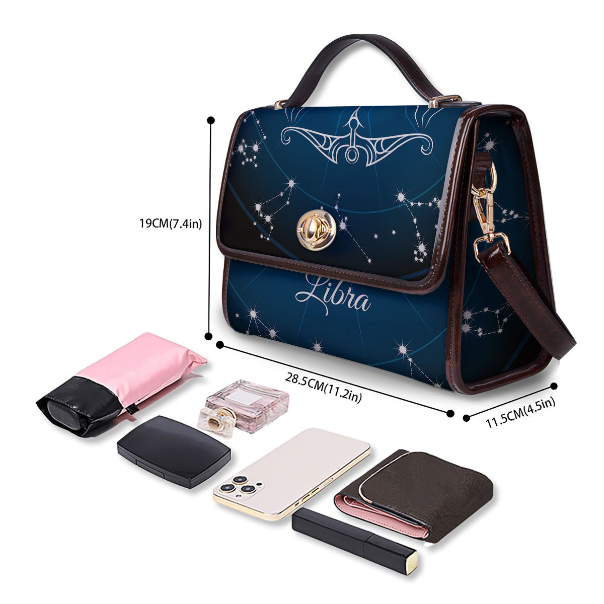 Constellation Libra Print Women's Satchel Bag - Image 4