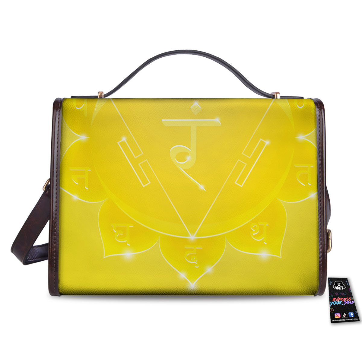 Chakra Manipura Spiritual Print Women's Satchel Bag - Image 2