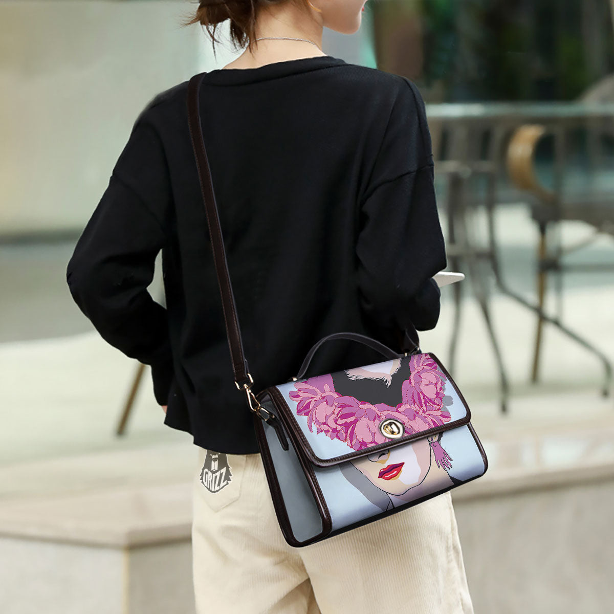 Carmen Frida Kahlo Magdalena Print Women's Satchel Bag - Image 3