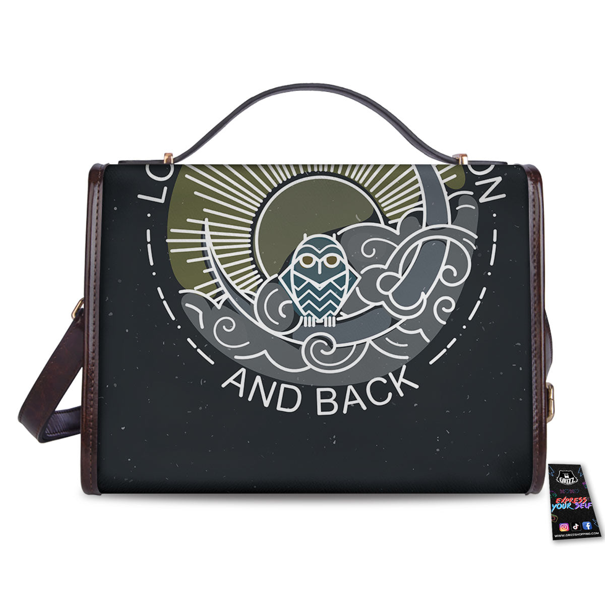 Owl Spiritual With Moon And Sun Print Women's Satchel Bag - Image 2
