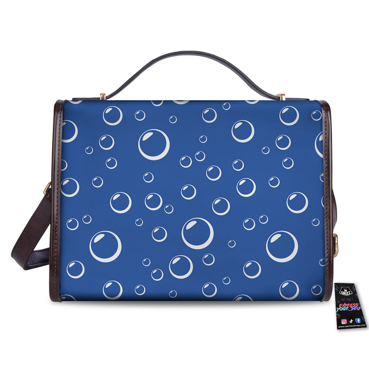Bubble Ocean Print Pattern Women's Satchel Bag - Image 2