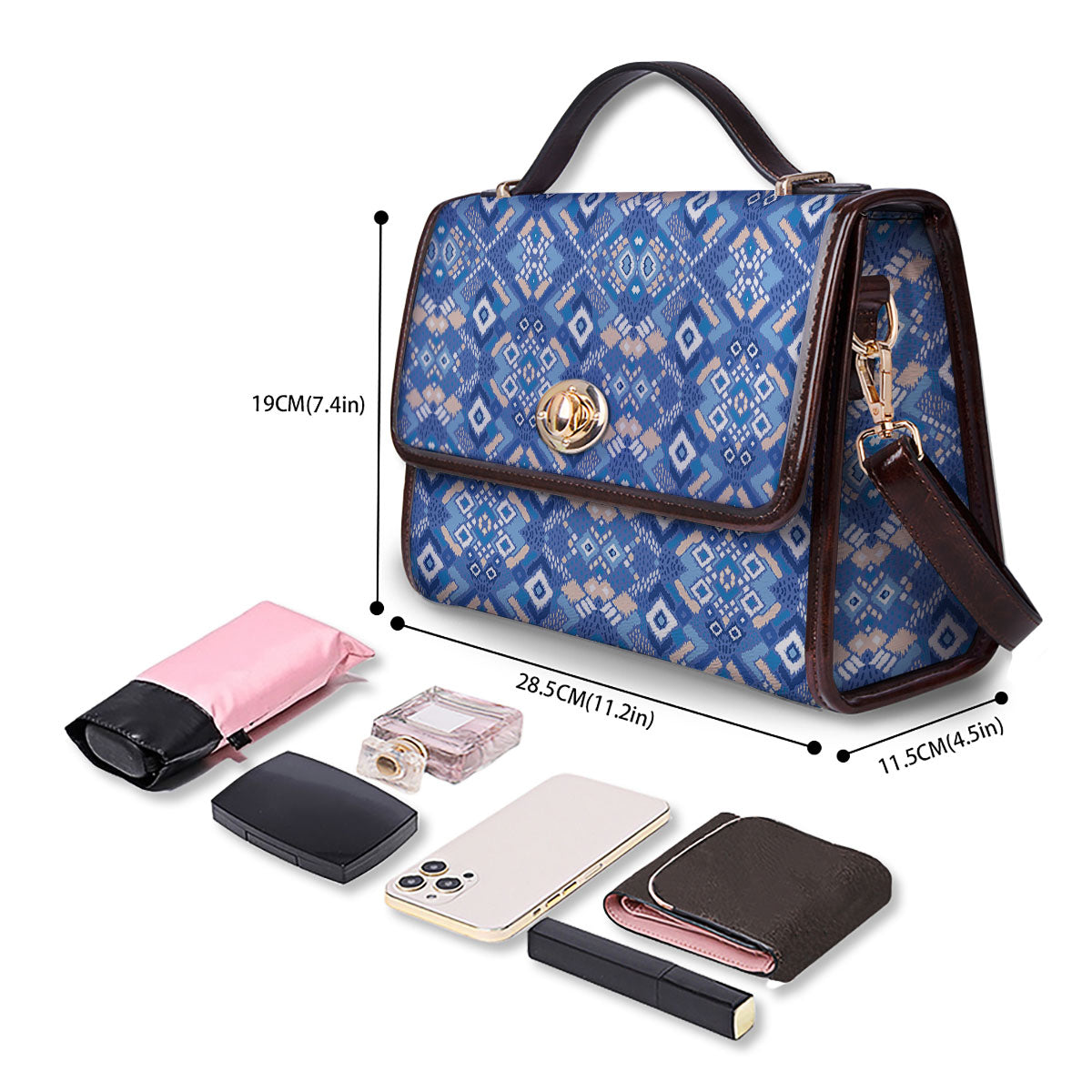 Bohemian Native Tribal Print Pattern Women's Satchel Bag - Image 4