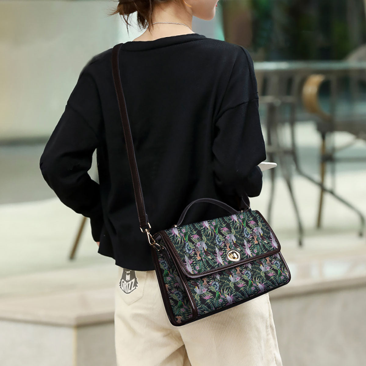 Birds Hawaiian Tropical Print Pattern Women's Satchel Bag - Image 3