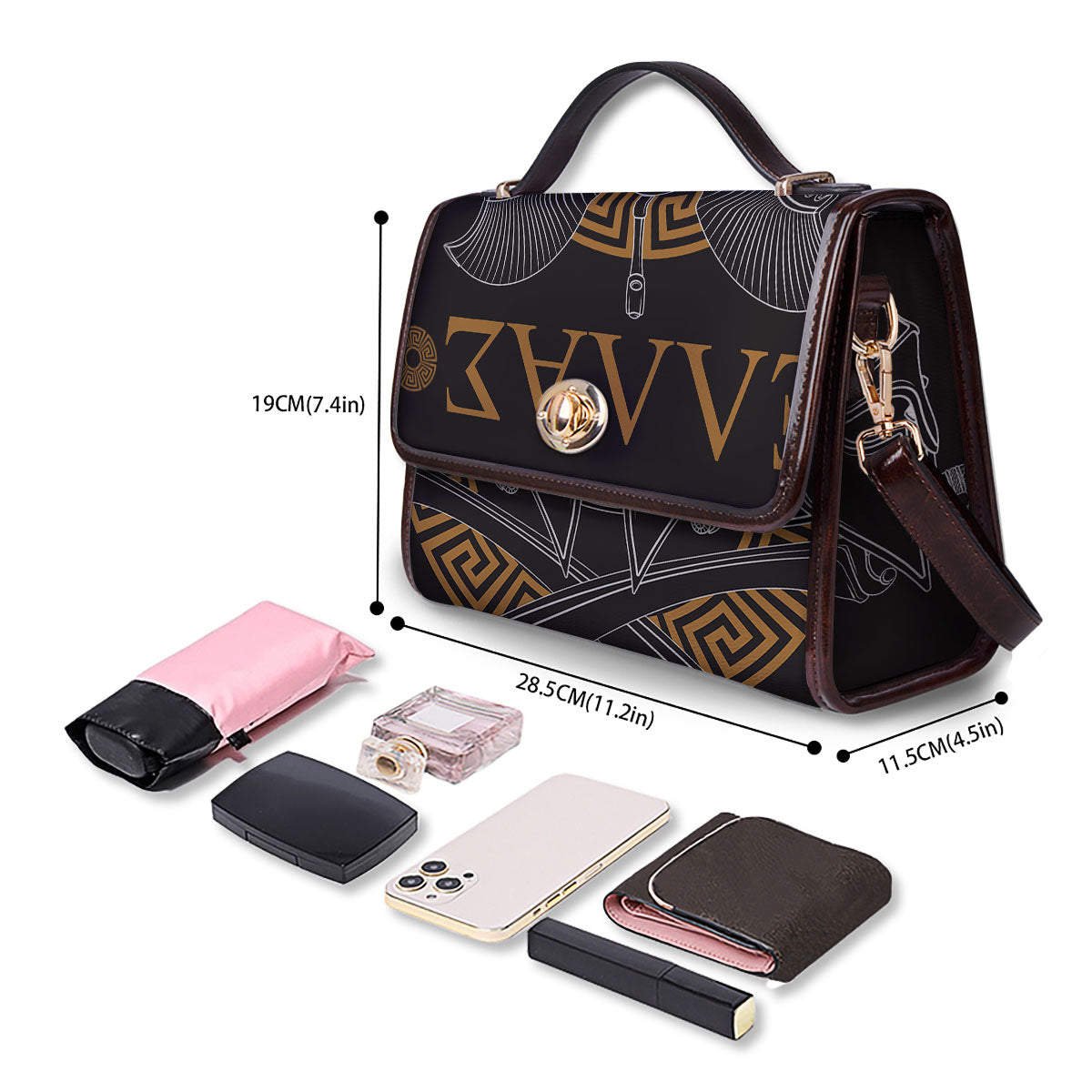 Labe Spartan Molon Print Women's Satchel Bag - Image 4