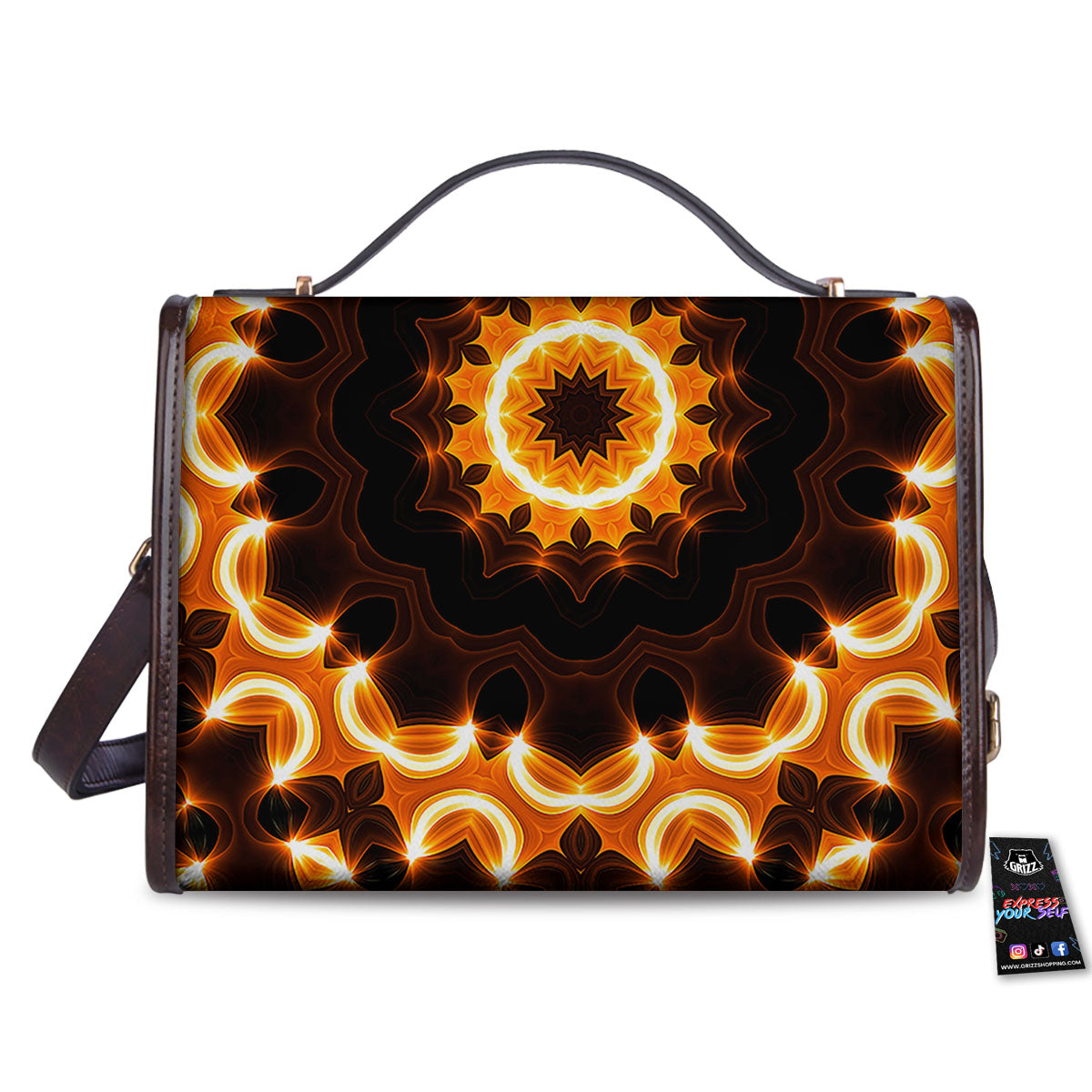 Kaleidoscope Shiny Print Women's Satchel Bag - Image 2