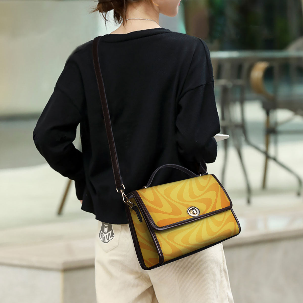 Sun Psychedelic Burning Print Women's Satchel Bag - Image 3