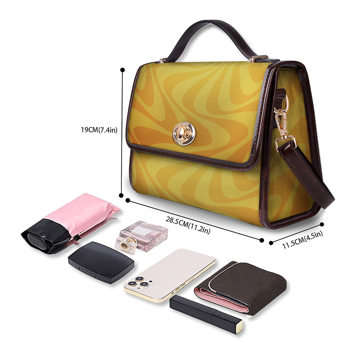 Sun Psychedelic Burning Print Women's Satchel Bag - Image 4