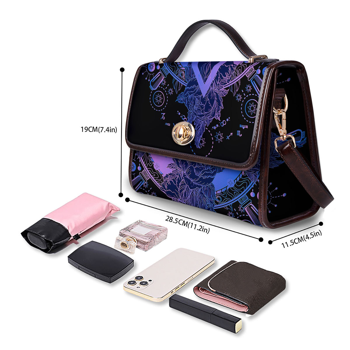 Spiritual Eye Of Providence Print Women's Satchel Bag - Image 4