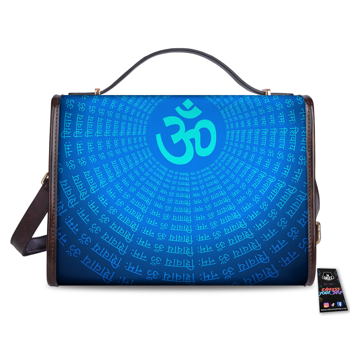 Sign Om Spiritual Print Women's Satchel Bag - Image 2