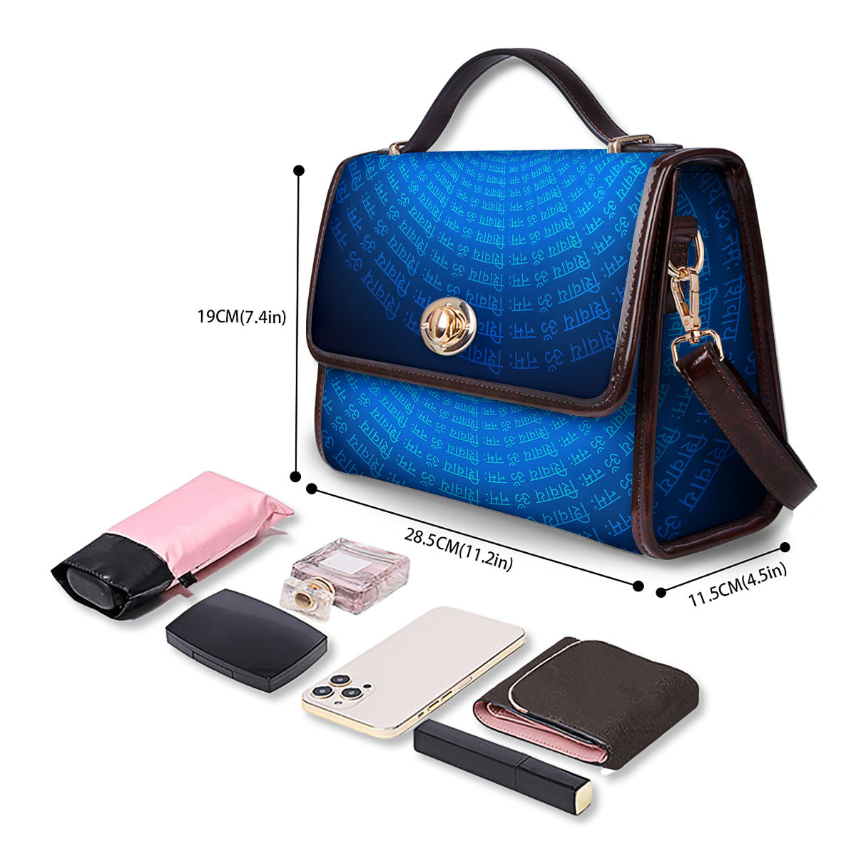 Sign Om Spiritual Print Women's Satchel Bag - Image 4