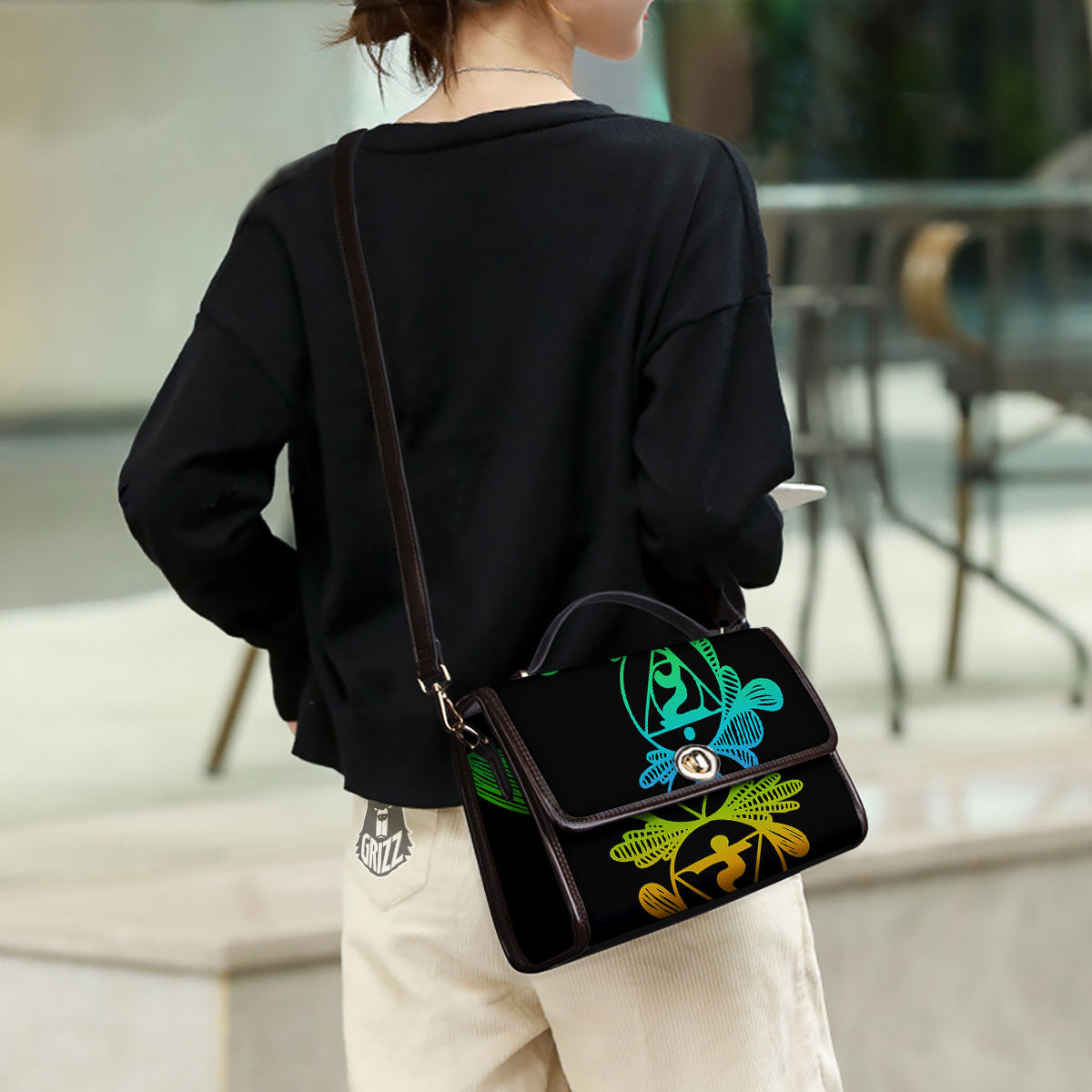Seven Chakras Spiritual Print Women's Satchel Bag - Image 3