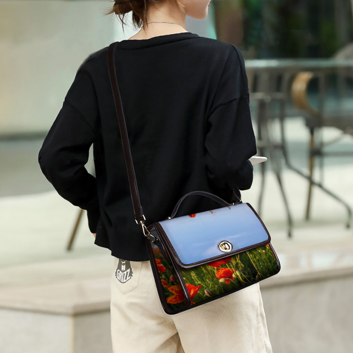 Remembrance Poppy Day Print Women's Satchel Bag - Image 3