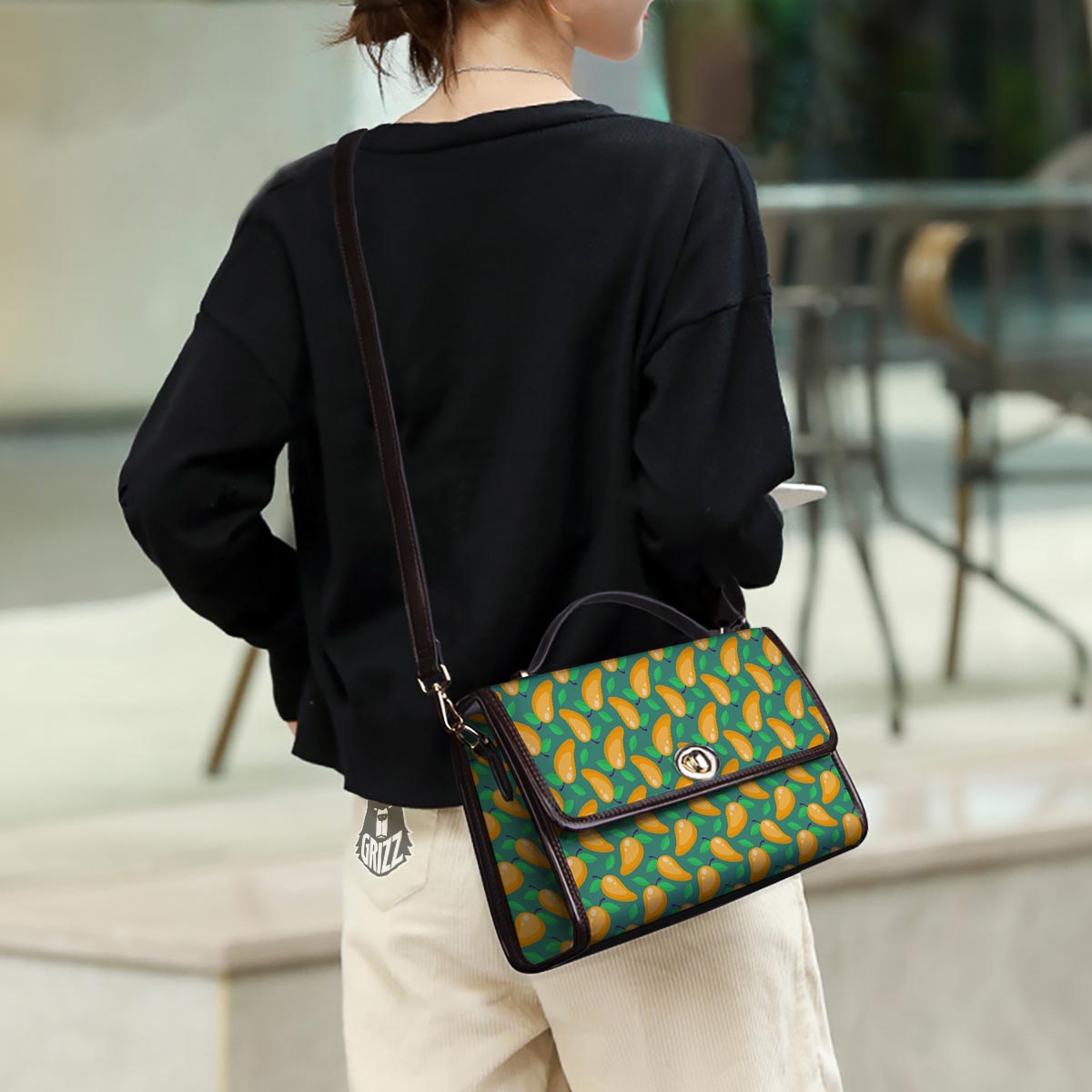 Ripe Mango Fruit Print Pattern Women's Satchel Bag - Image 3
