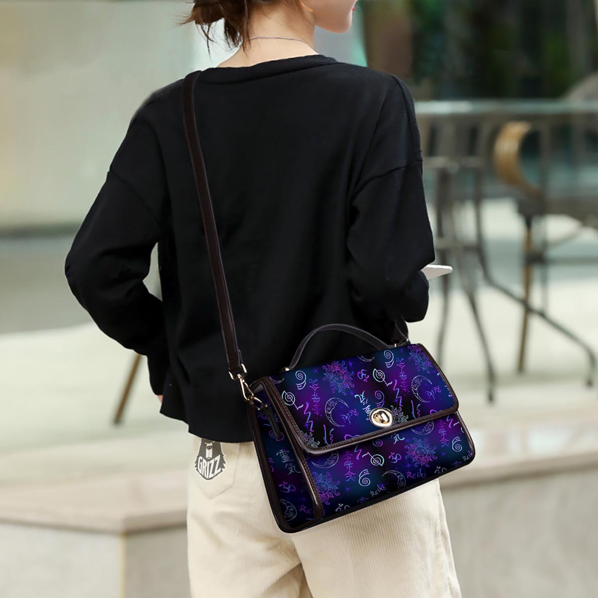 Reiki Energy Print Pattern Women's Satchel Bag - Image 3
