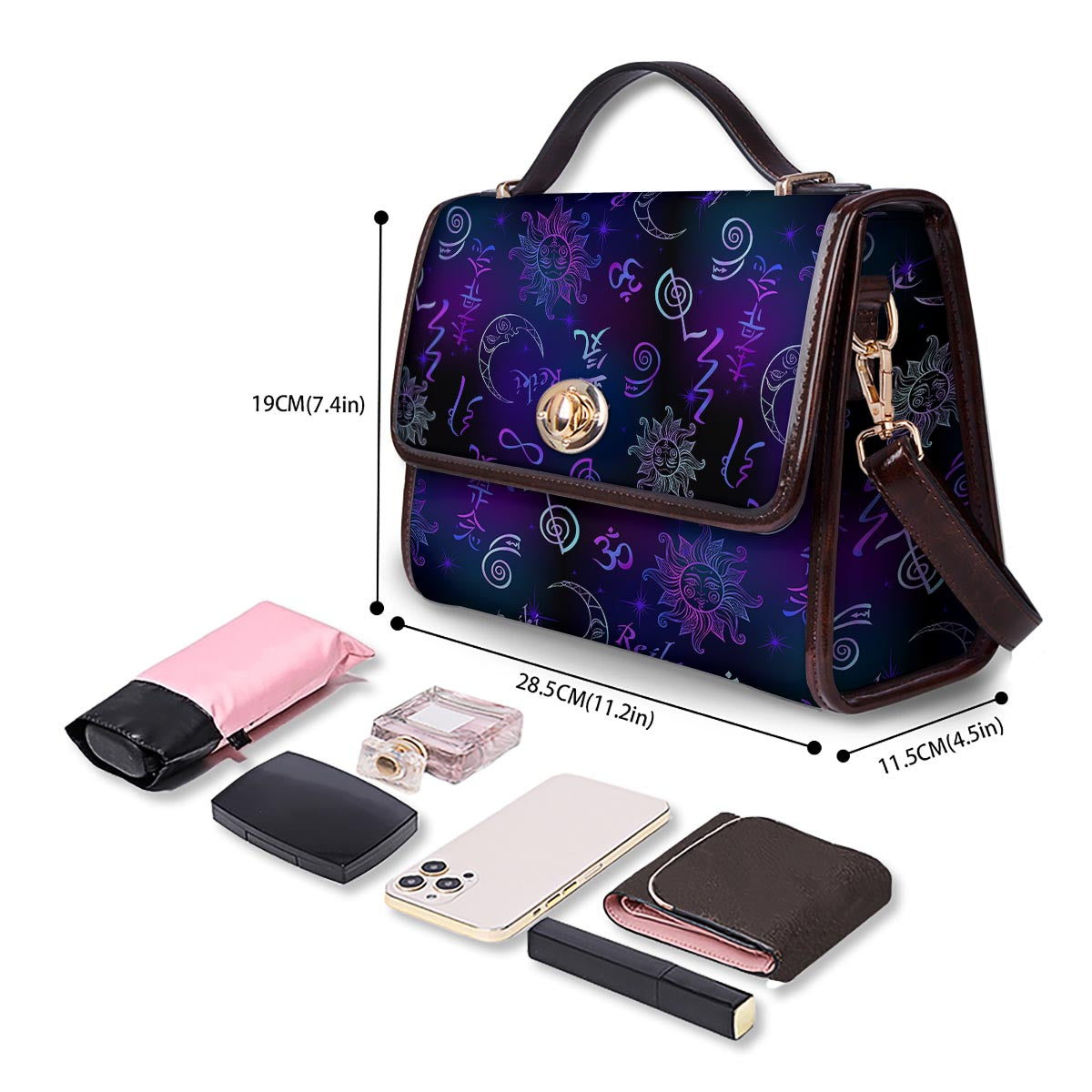 Reiki Energy Print Pattern Women's Satchel Bag - Image 4
