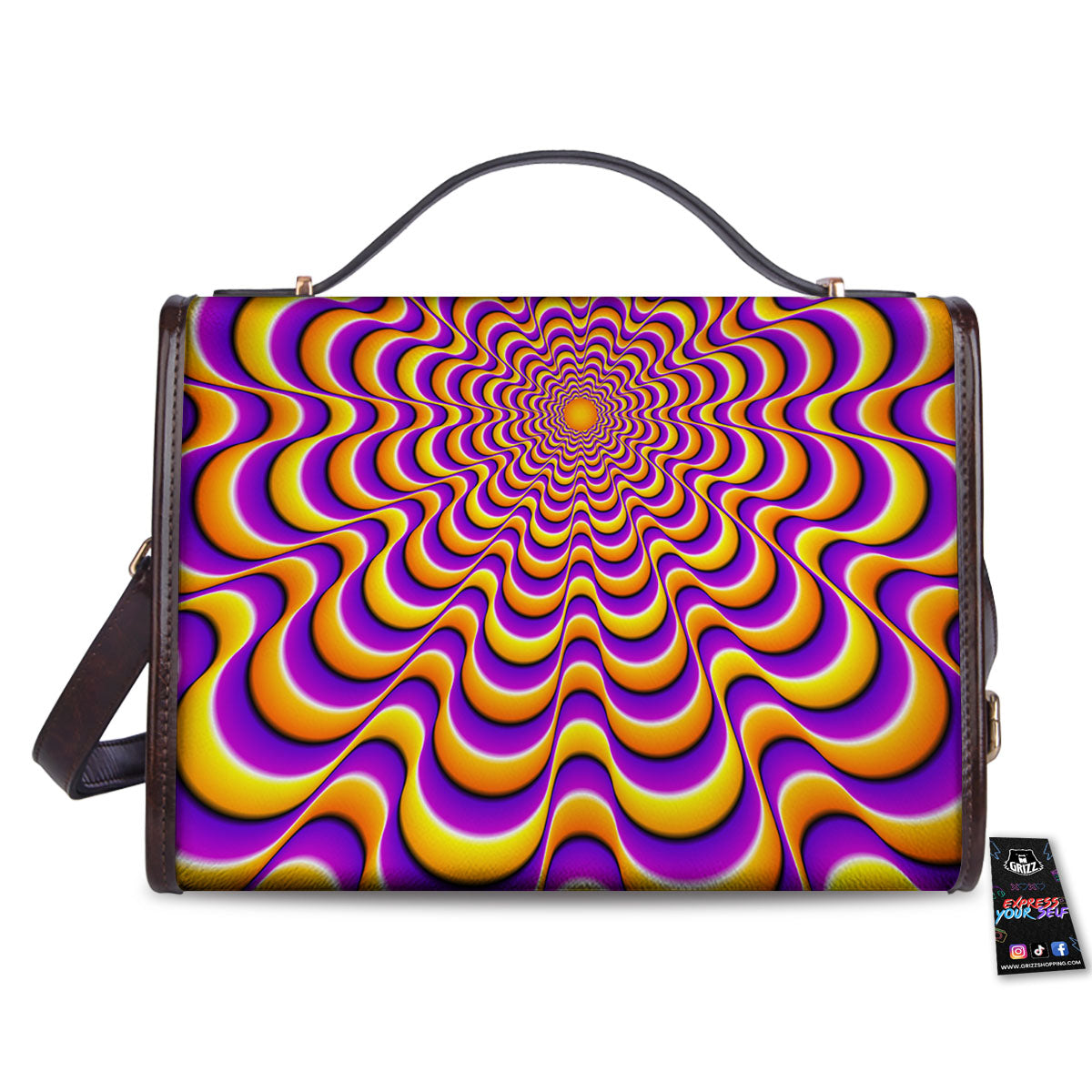 Illusion Optical Wave Psychedelic Women's Satchel Bag - Image 2