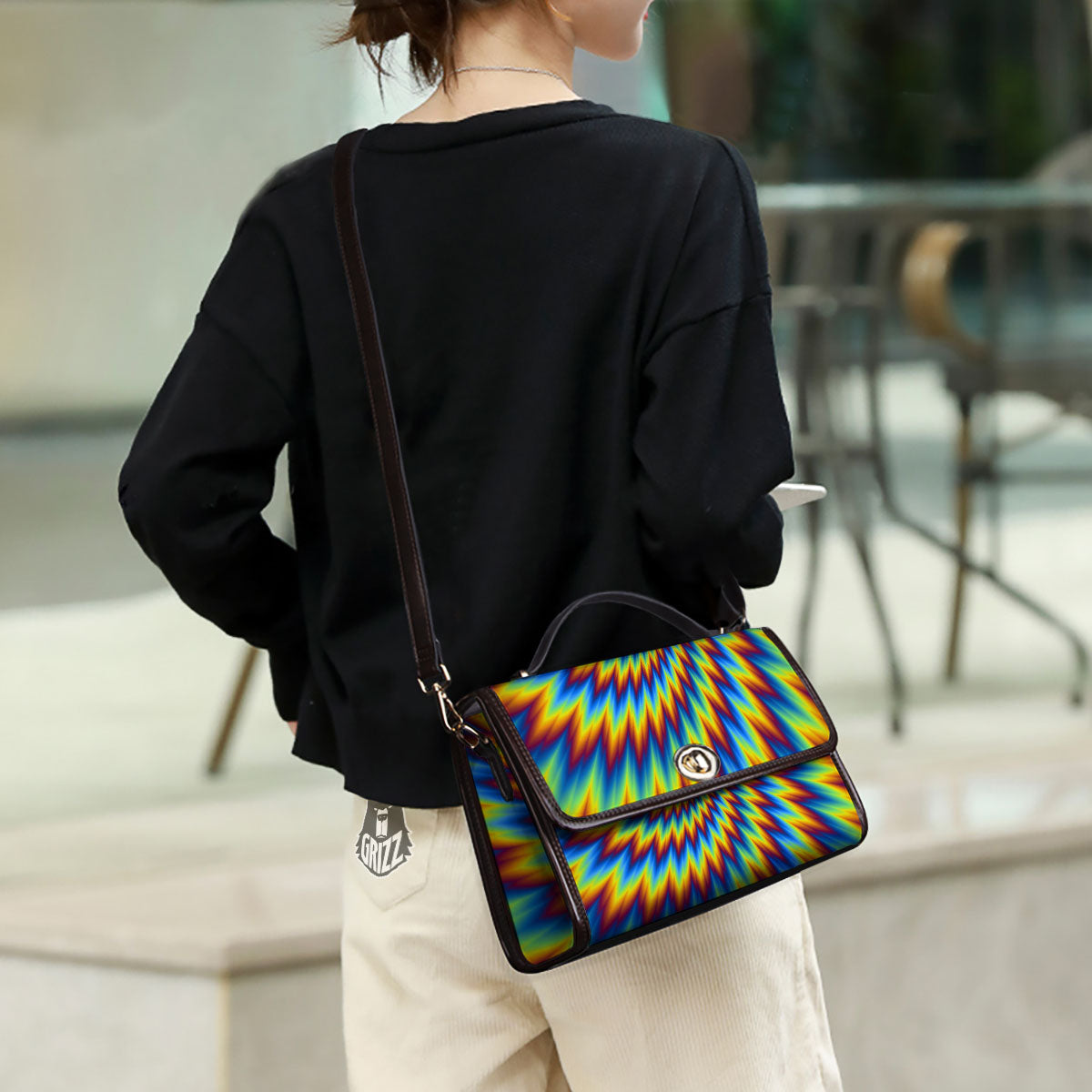 Illusion Optical Psychedelic Expansion Women's Satchel Bag - Image 3