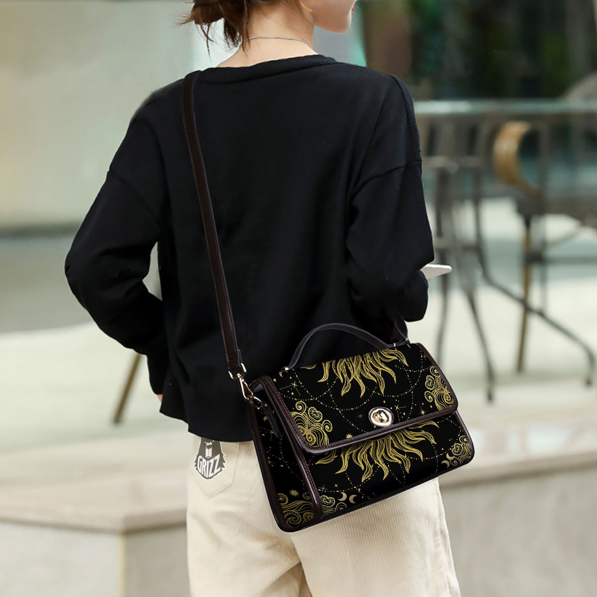 Sun Celestial Vintage Print Women's Satchel Bag - Image 3