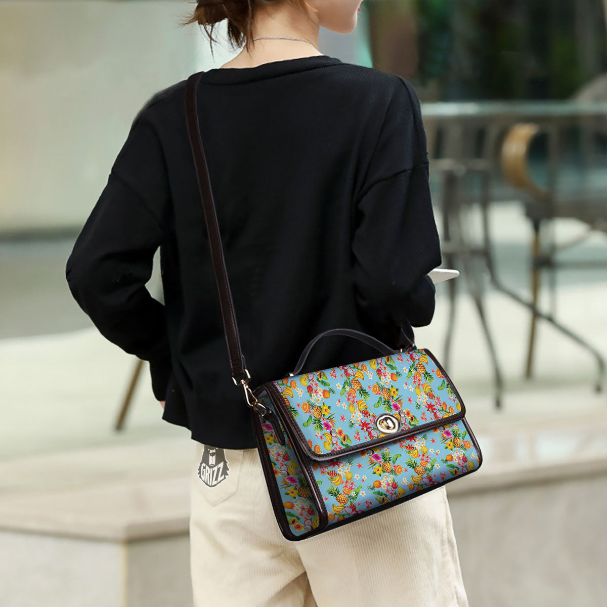 Summer Fruits Tropical Print Pattern Women's Satchel Bag - Image 3