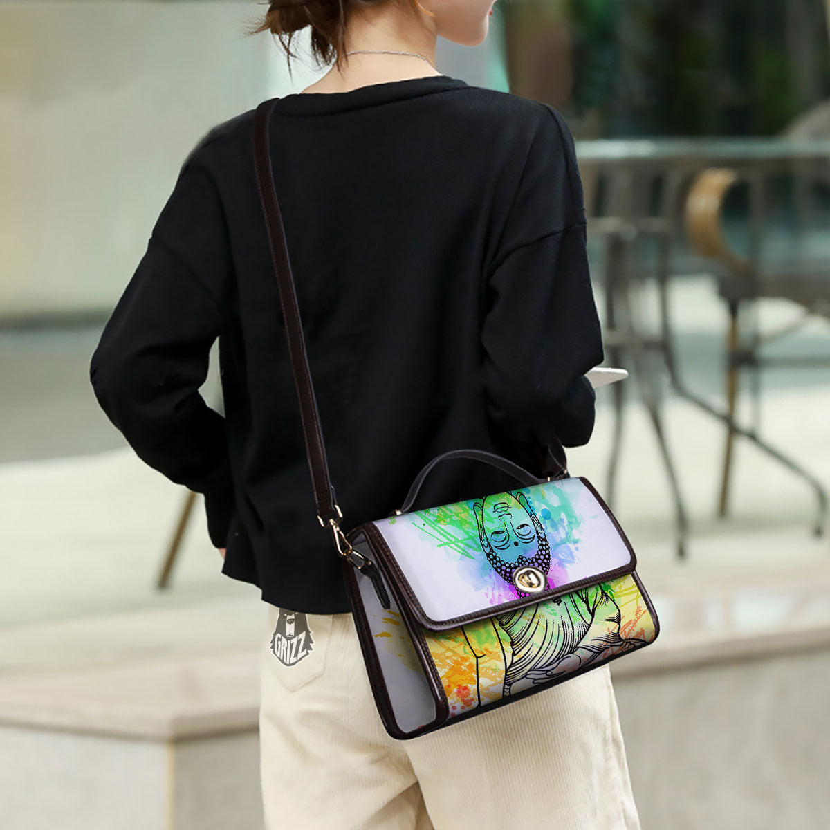 Buddha Reggae Print Women's Satchel Bag - Image 3
