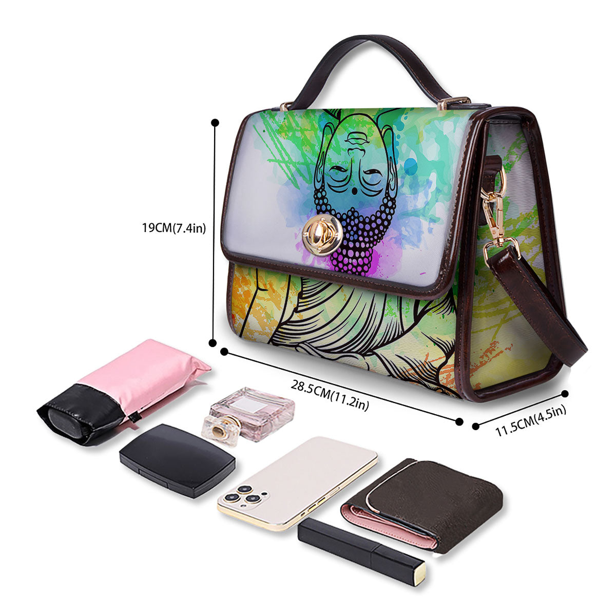 Buddha Reggae Print Women's Satchel Bag - Image 4