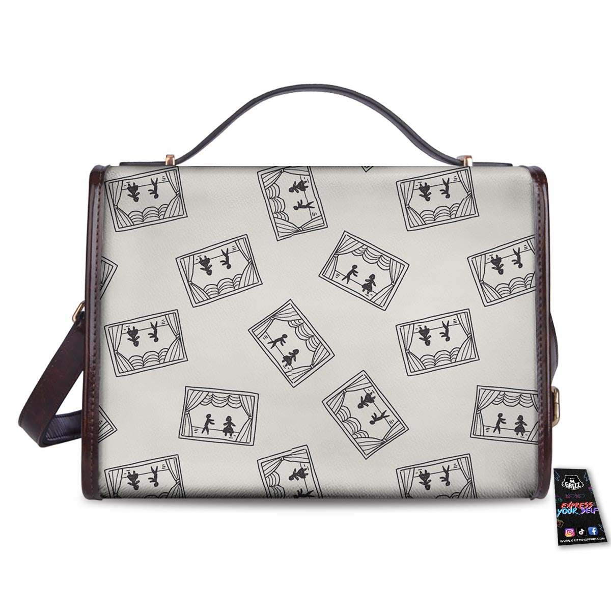 Stage Theater Print Pattern Women's Satchel Bag - Image 2