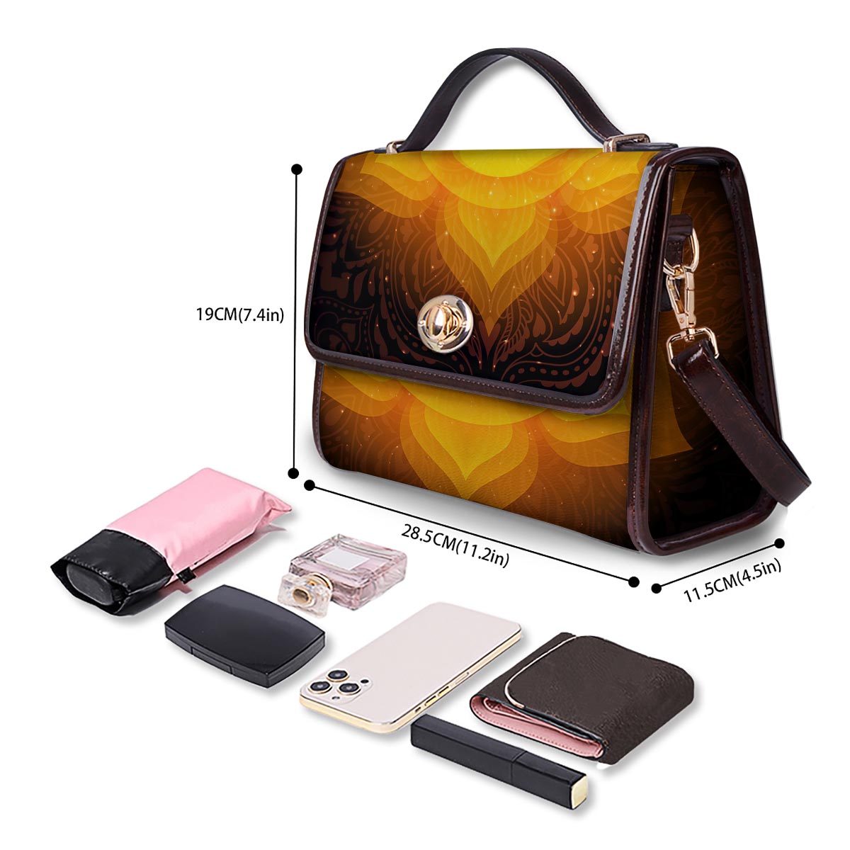 Spiritual Swadhisthana Chakra Print Women's Satchel Bag - Image 4