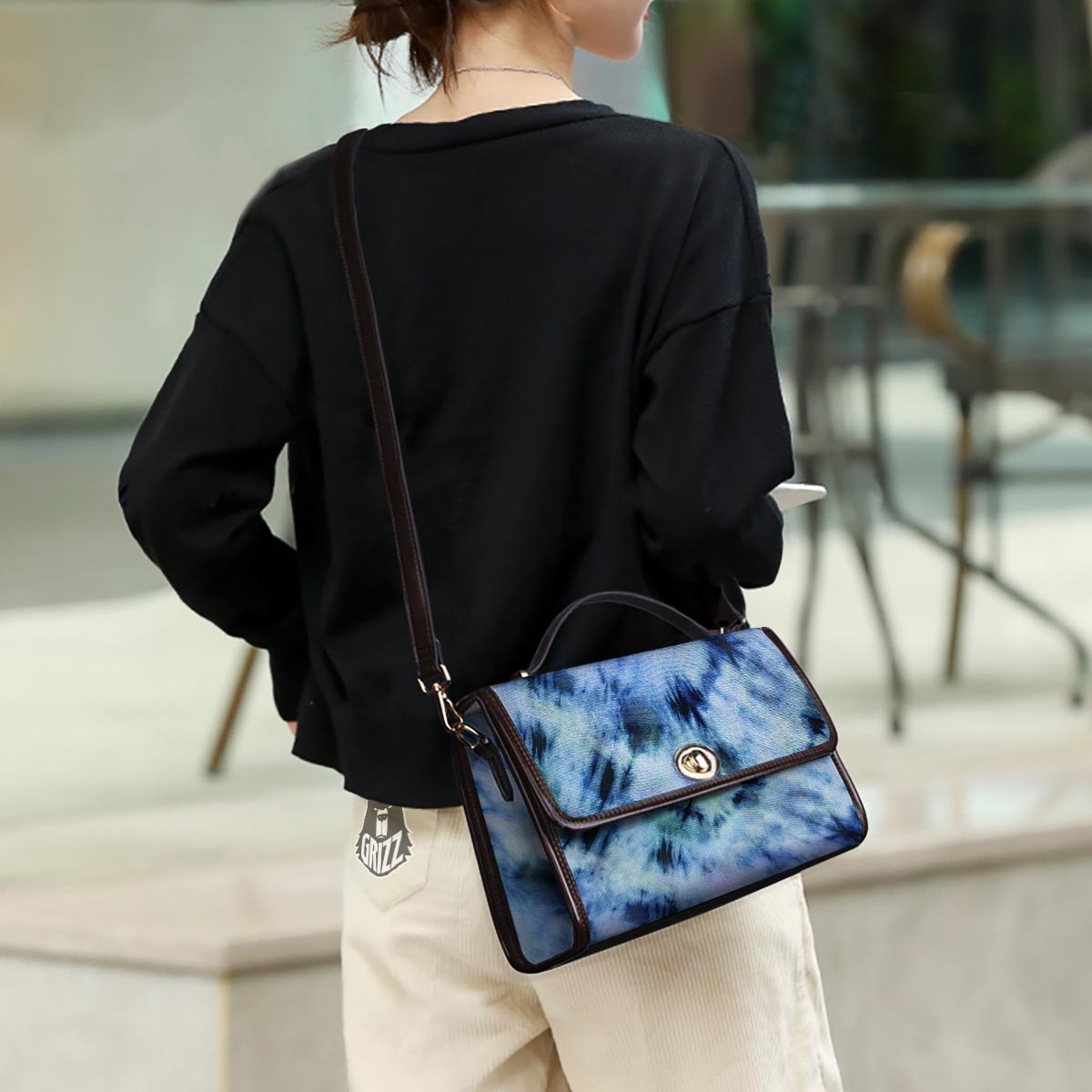 Shibori Tie Dye Print Women's Satchel Bag - Image 3