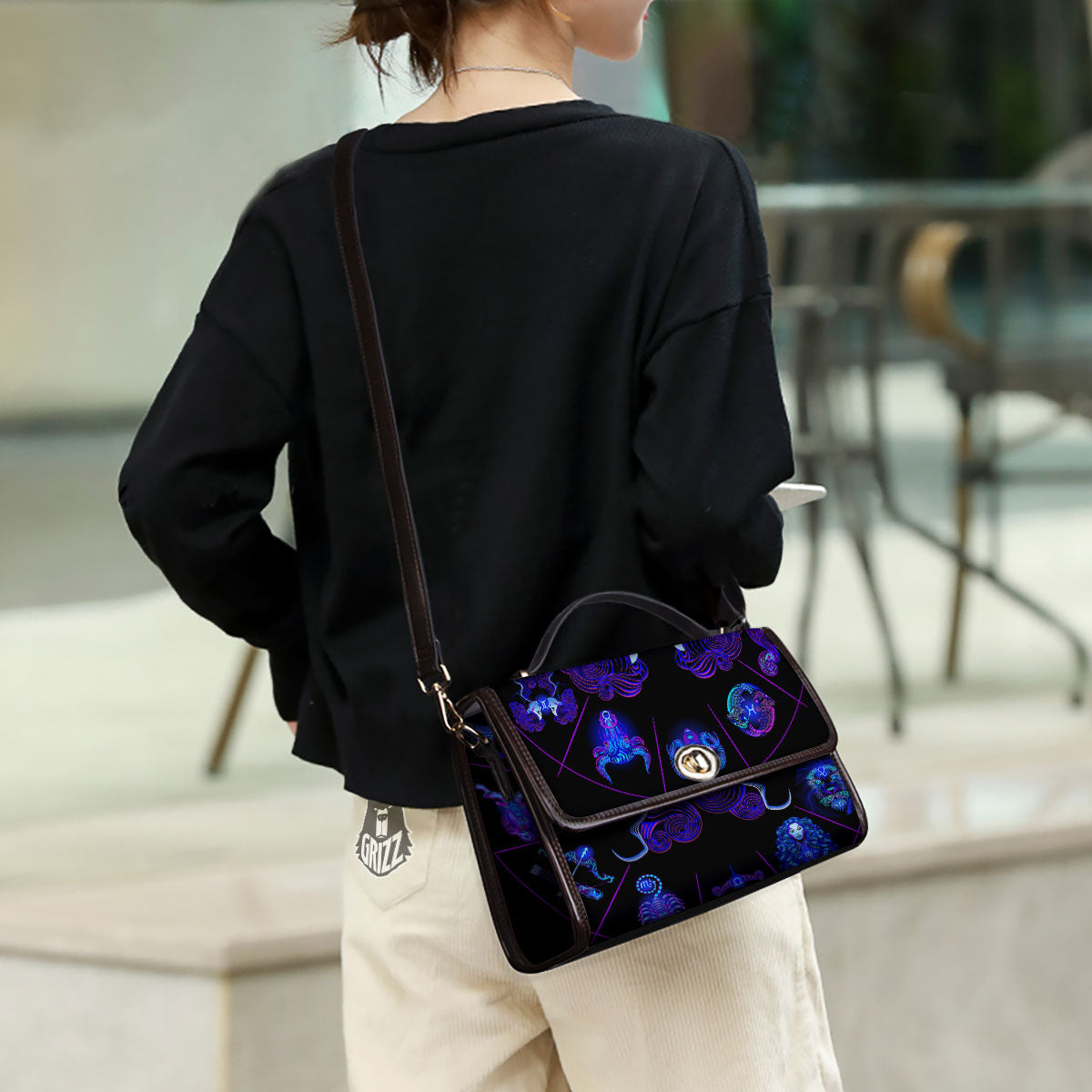 Signs Astrological And Virgo Print Women's Satchel Bag - Image 3
