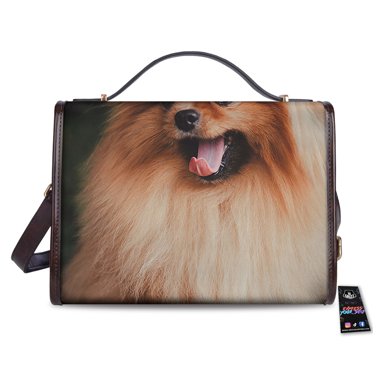 Portrait Vintage Pomeranian Women's Satchel Bag - Image 2