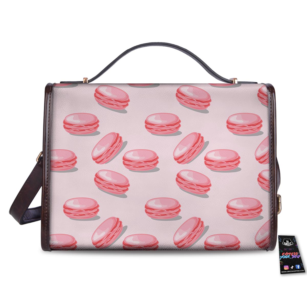 Macarons Sweet Print Pattern Women's Satchel Bag - Image 2