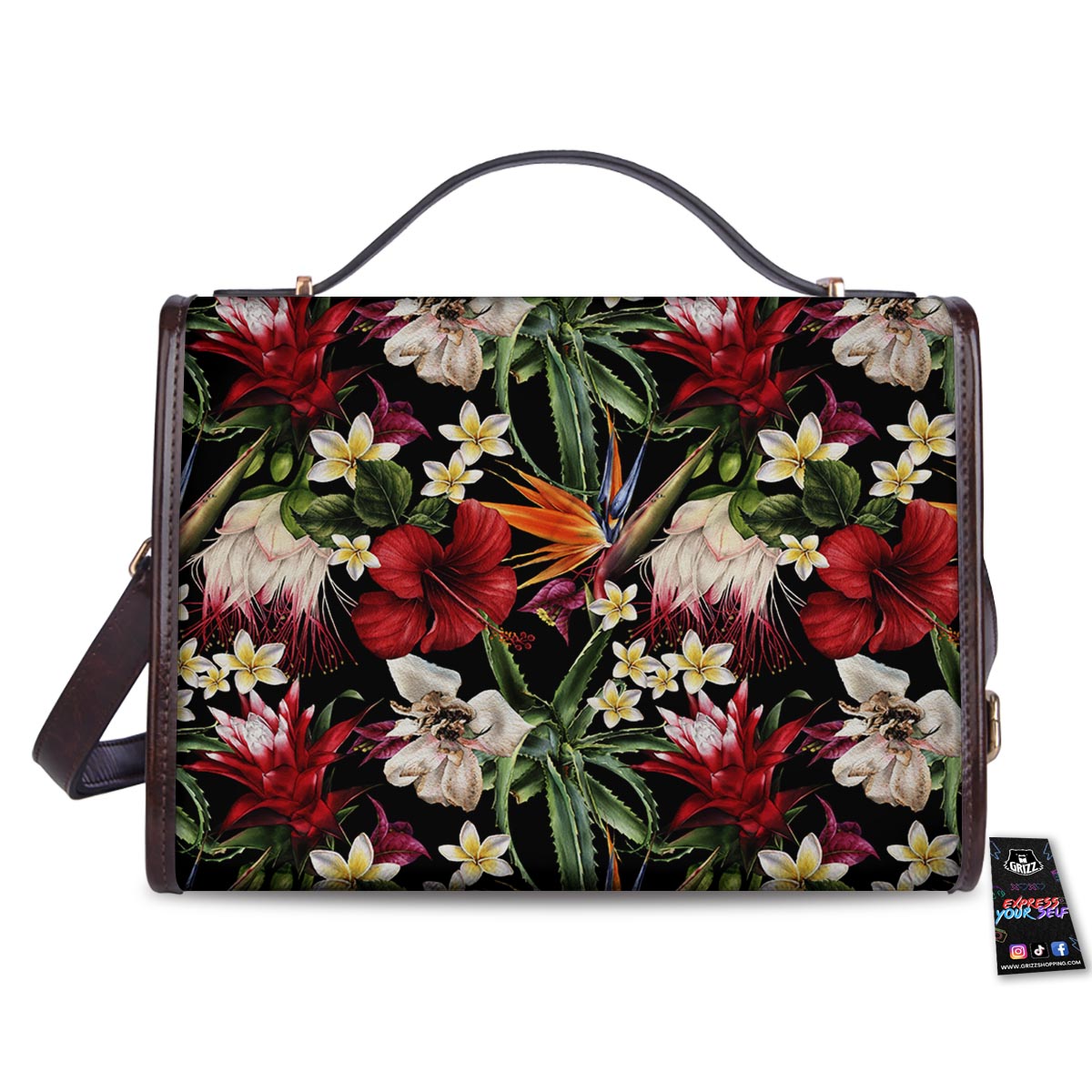 Hawaii Summer Tropical Print Pattern Women's Satchel Bag - Image 2