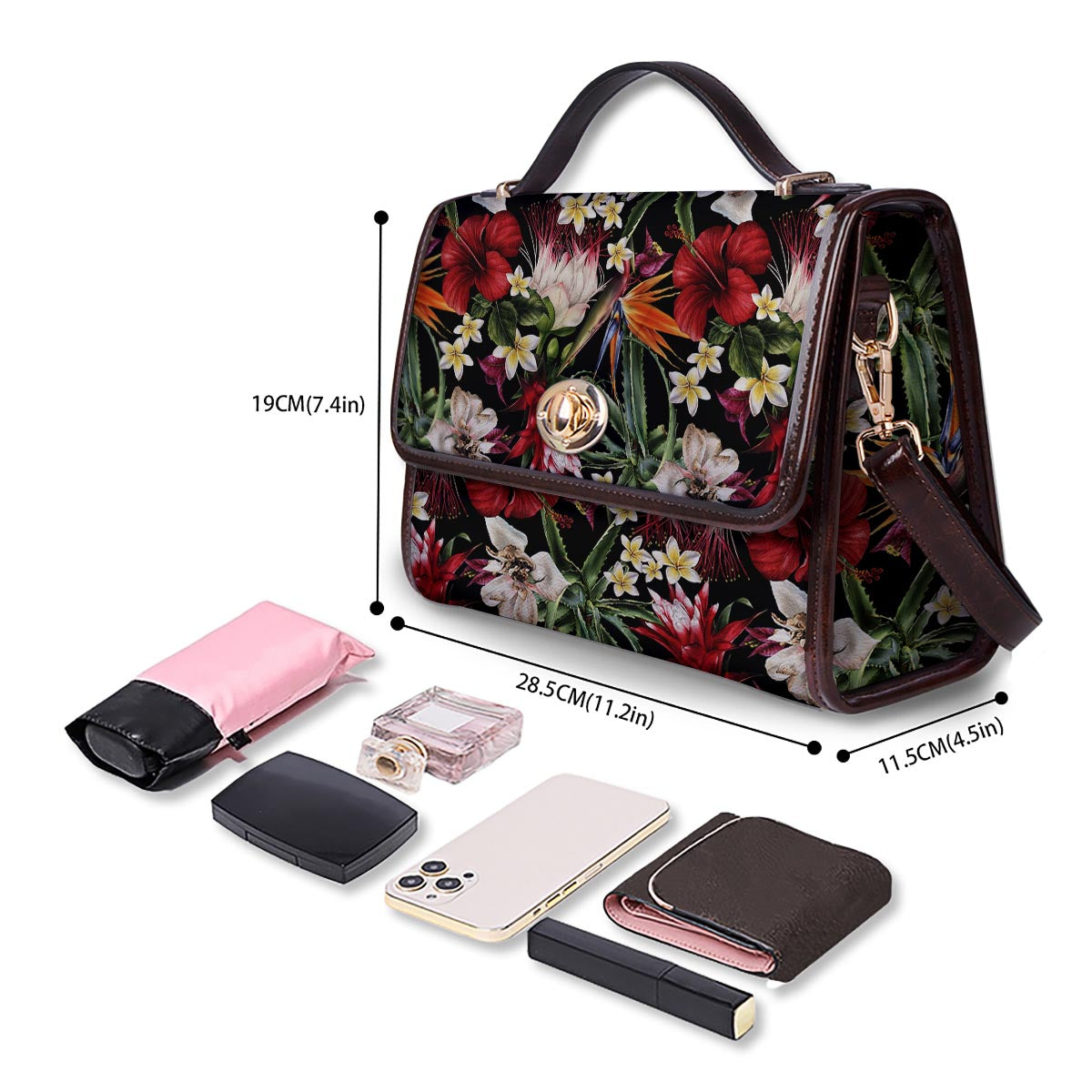 Hawaii Summer Tropical Print Pattern Women's Satchel Bag - Image 4