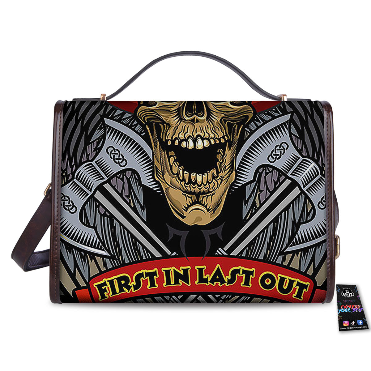 Firefighter Volunteer Print Women's Satchel Bag - Image 2