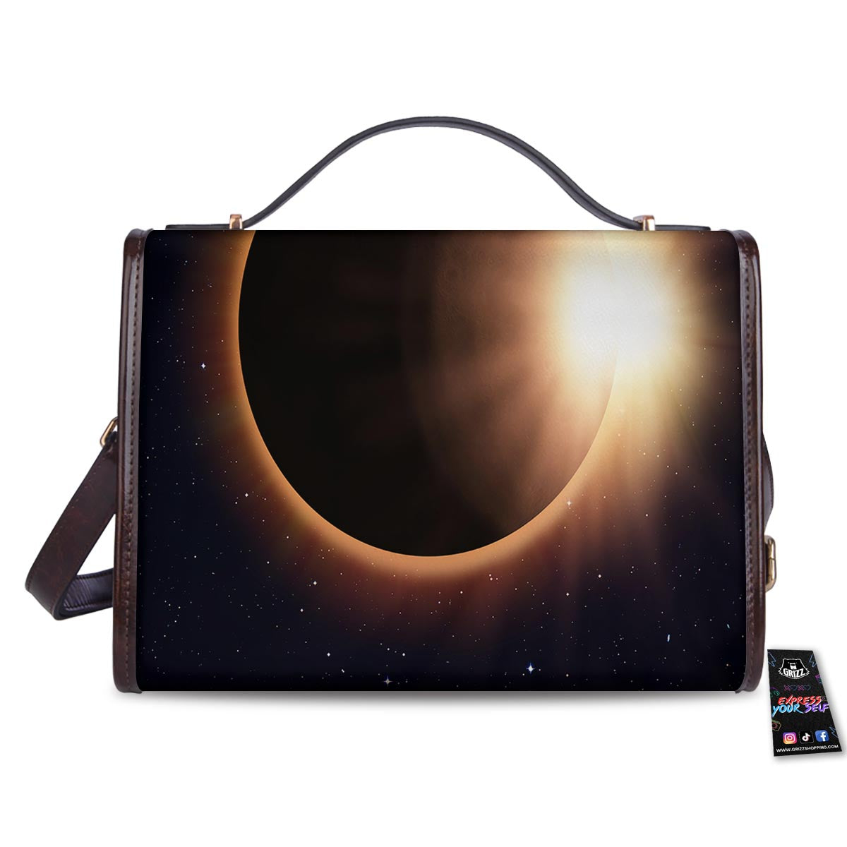 Eclipse Total Solar Print Women's Satchel Bag - Image 2