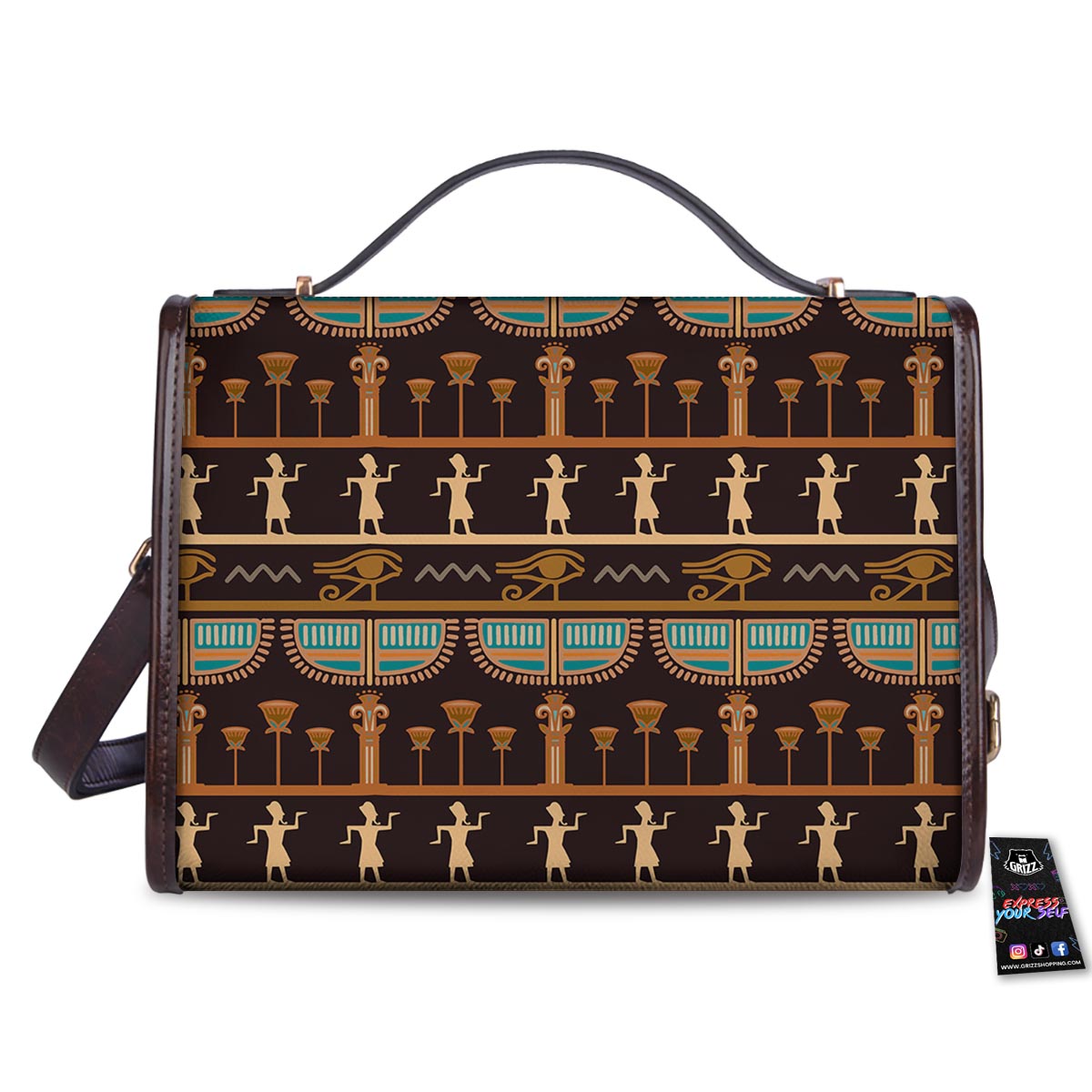 Egypt Tribal Print Pattern Women's Satchel Bag - Image 2
