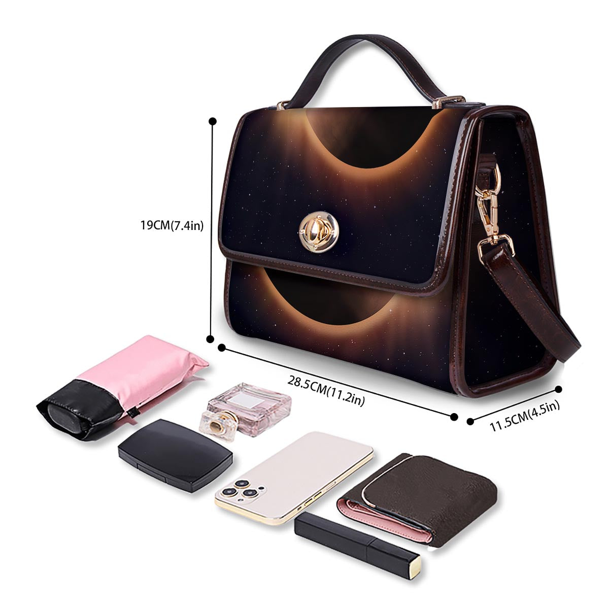 Eclipse Total Solar Print Women's Satchel Bag - Image 4