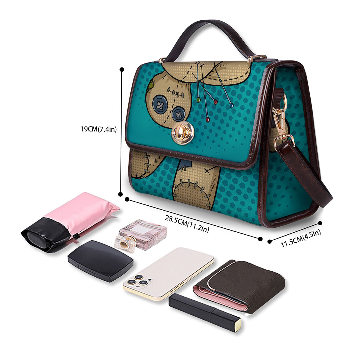 Doll Voodoo Print Women's Satchel Bag - Image 4