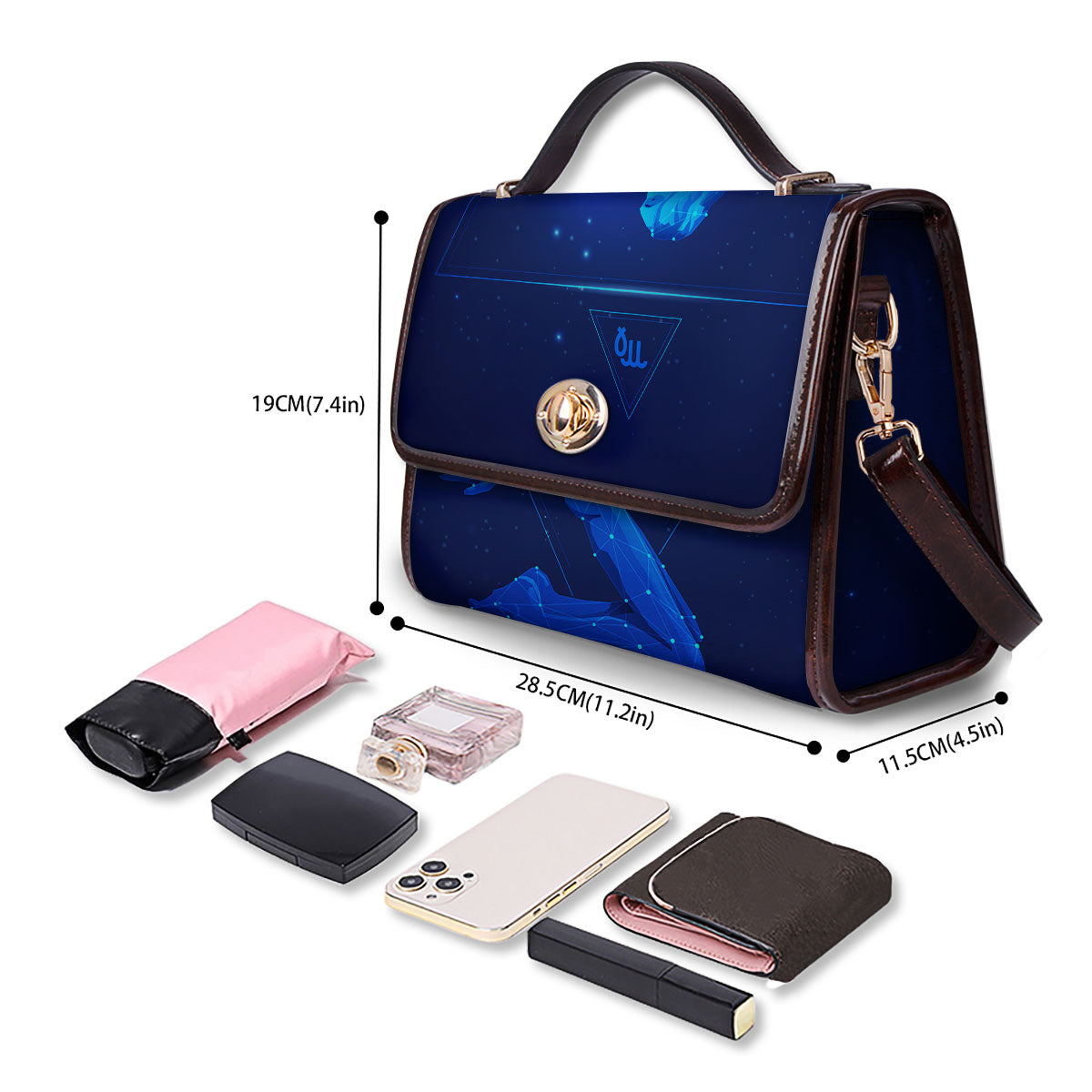 Constellation Virgo Print Women's Satchel Bag - Image 4