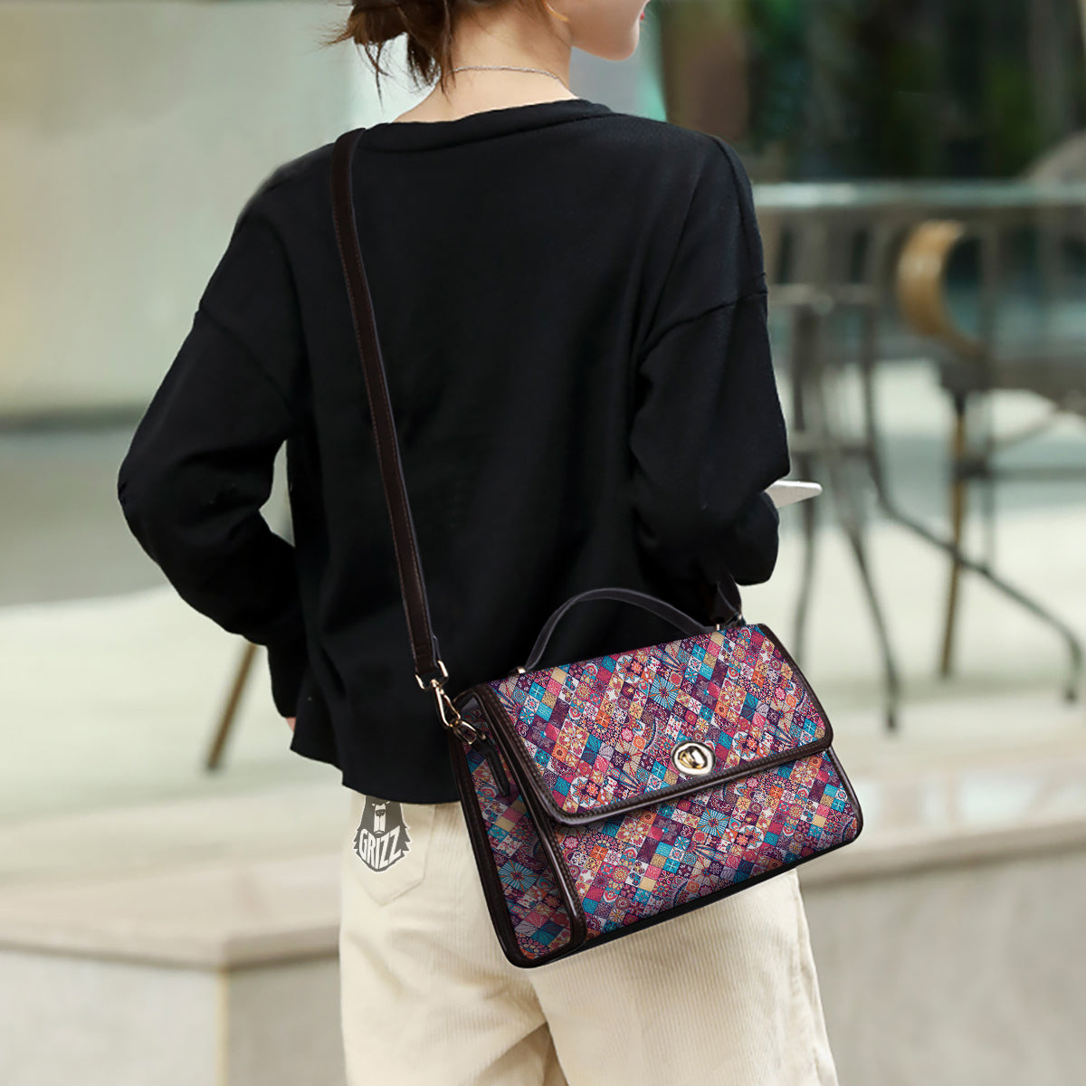 Bohemian Mandala Vintage Print Pattern Women's Satchel Bag - Image 3