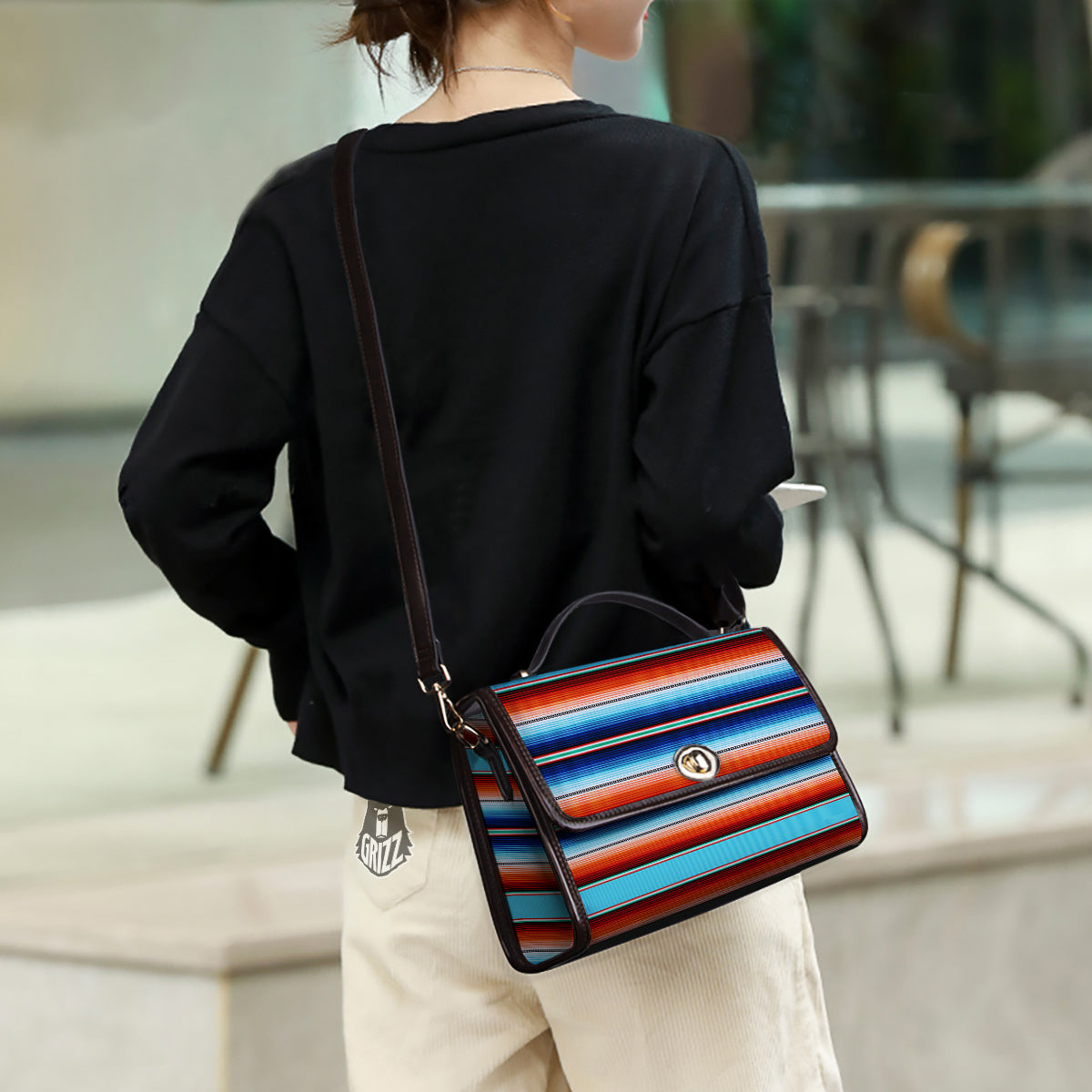 Blanket Mexican Vintage Print Pattern Women's Satchel Bag - Image 3