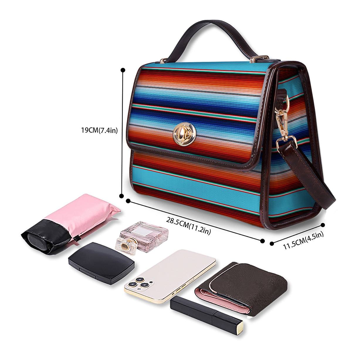 Blanket Mexican Vintage Print Pattern Women's Satchel Bag - Image 4